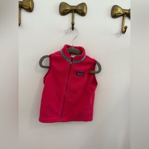 Patagonia Kids Bright Pink Fleece Vest